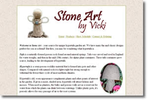Stone Art by Vicki website screen capture
